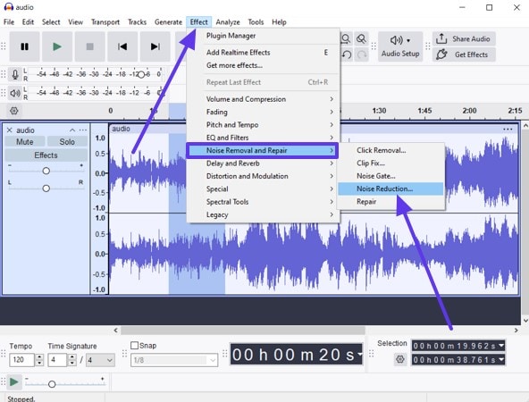 choose noise reduction feature