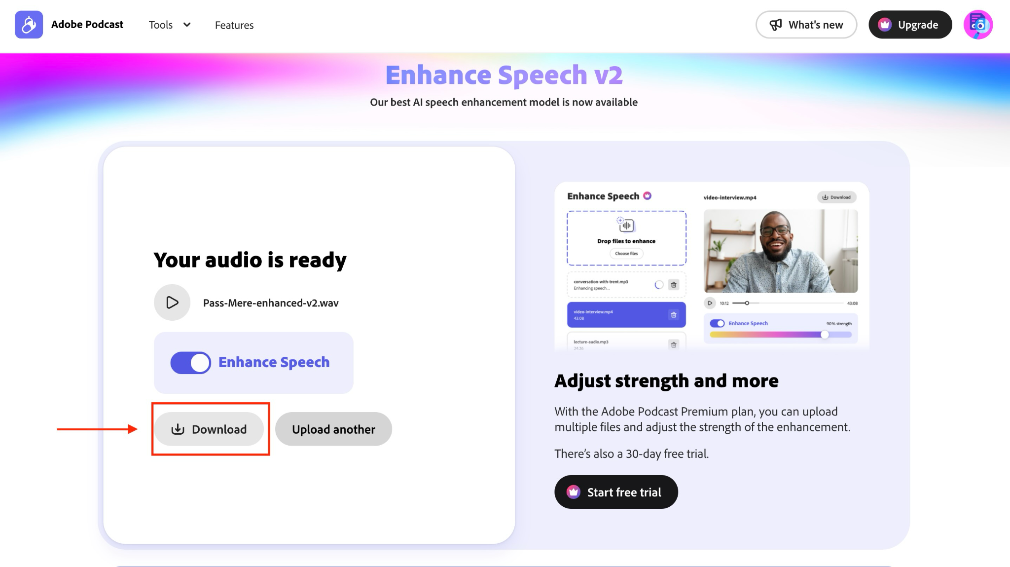 télécharger l'audio d'un podcast Adobe