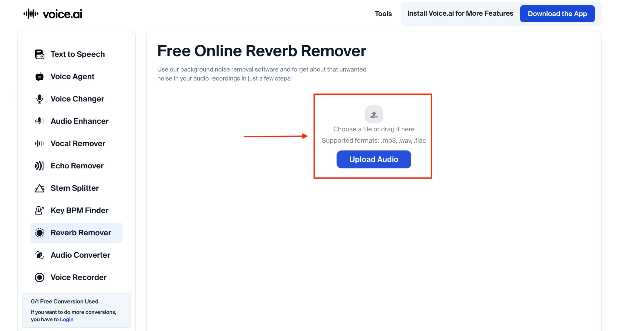 voice.ai upload file