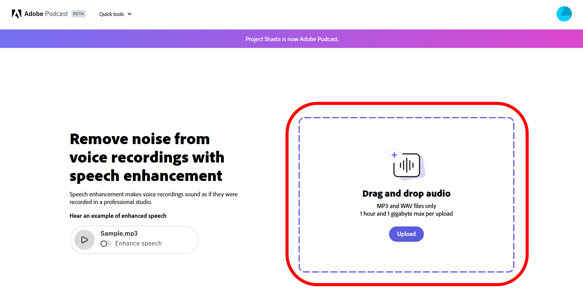 adobe online echo remover