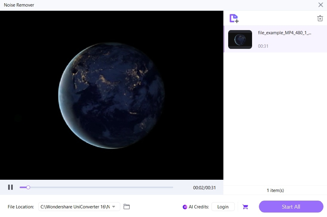 remove echo from video file uniconverter