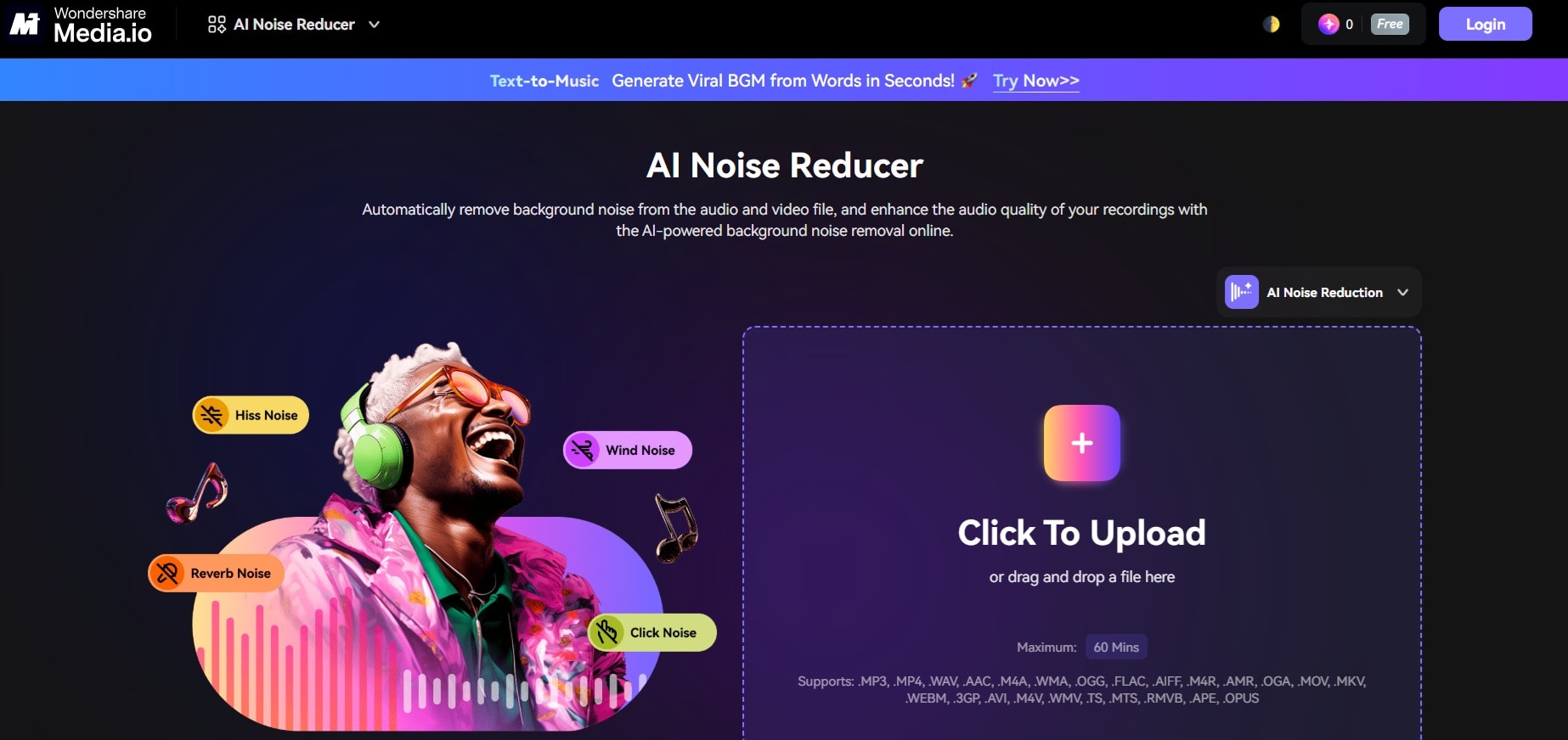 media io remove echo from video online free