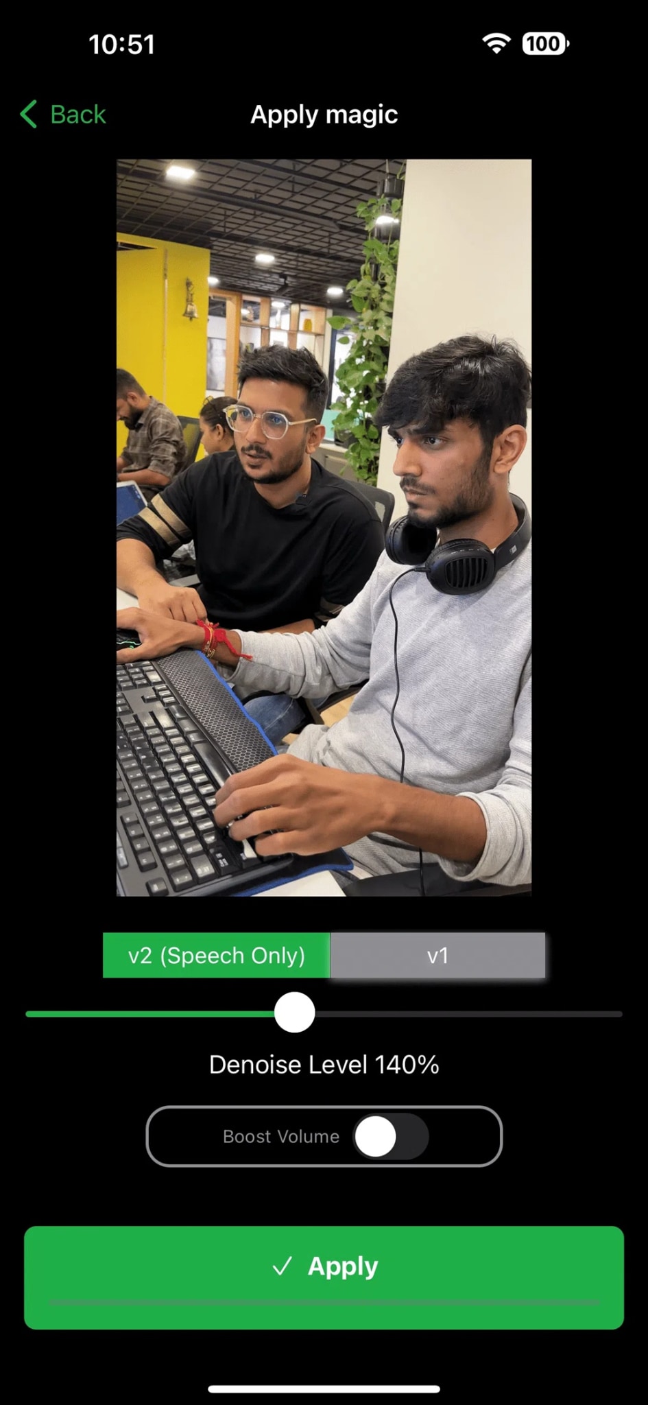 remove echo from video ios app