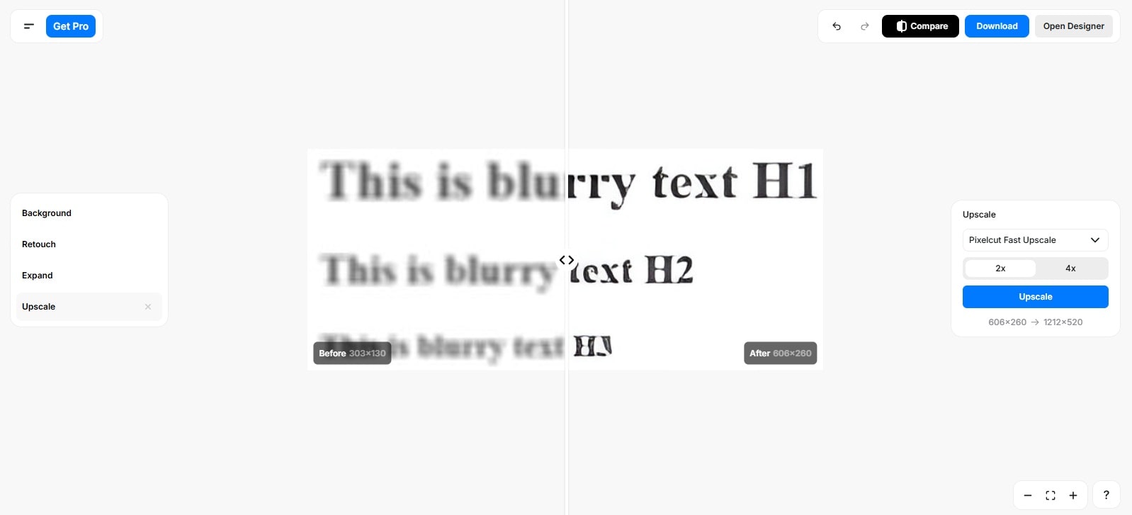 adjust the slider