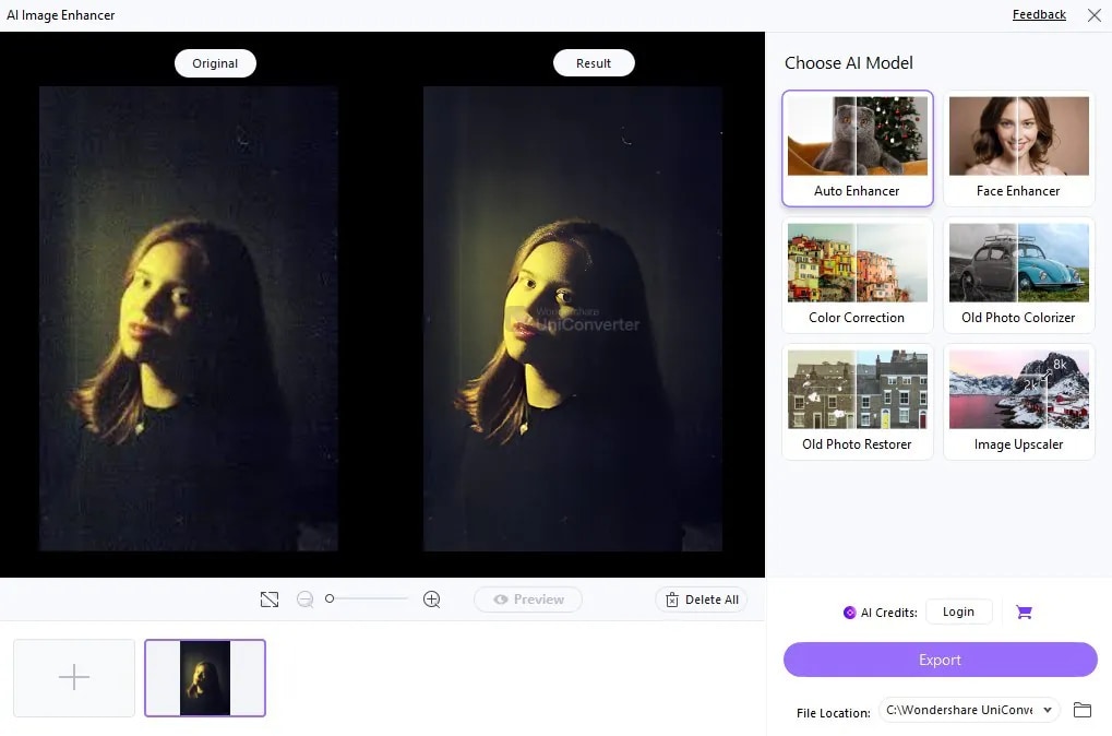 reduce image noise using uniconverter
