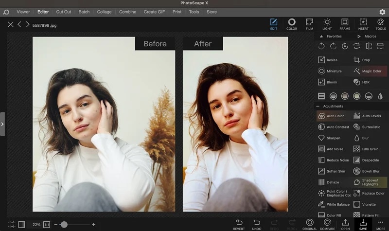 image noise removal using photoscape x