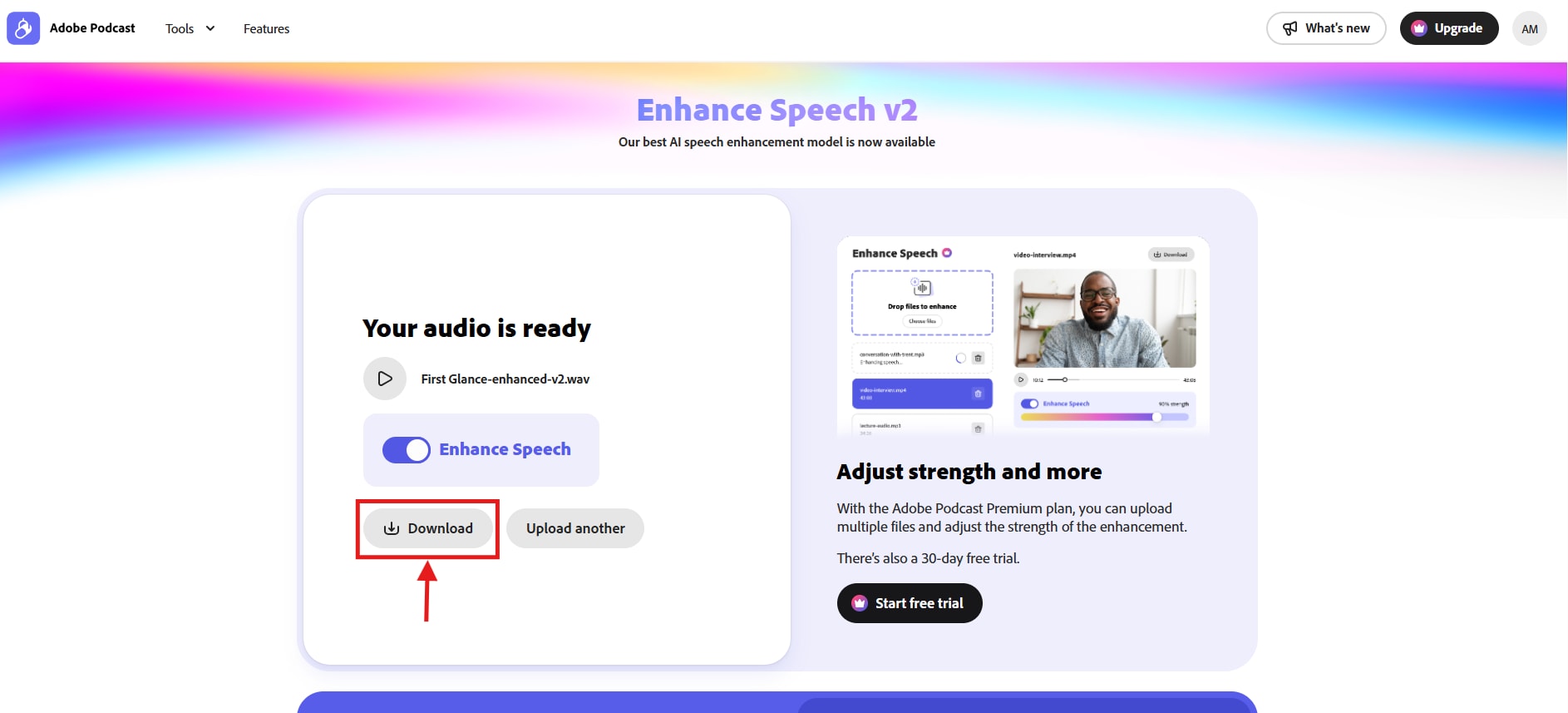adobe podcast download file