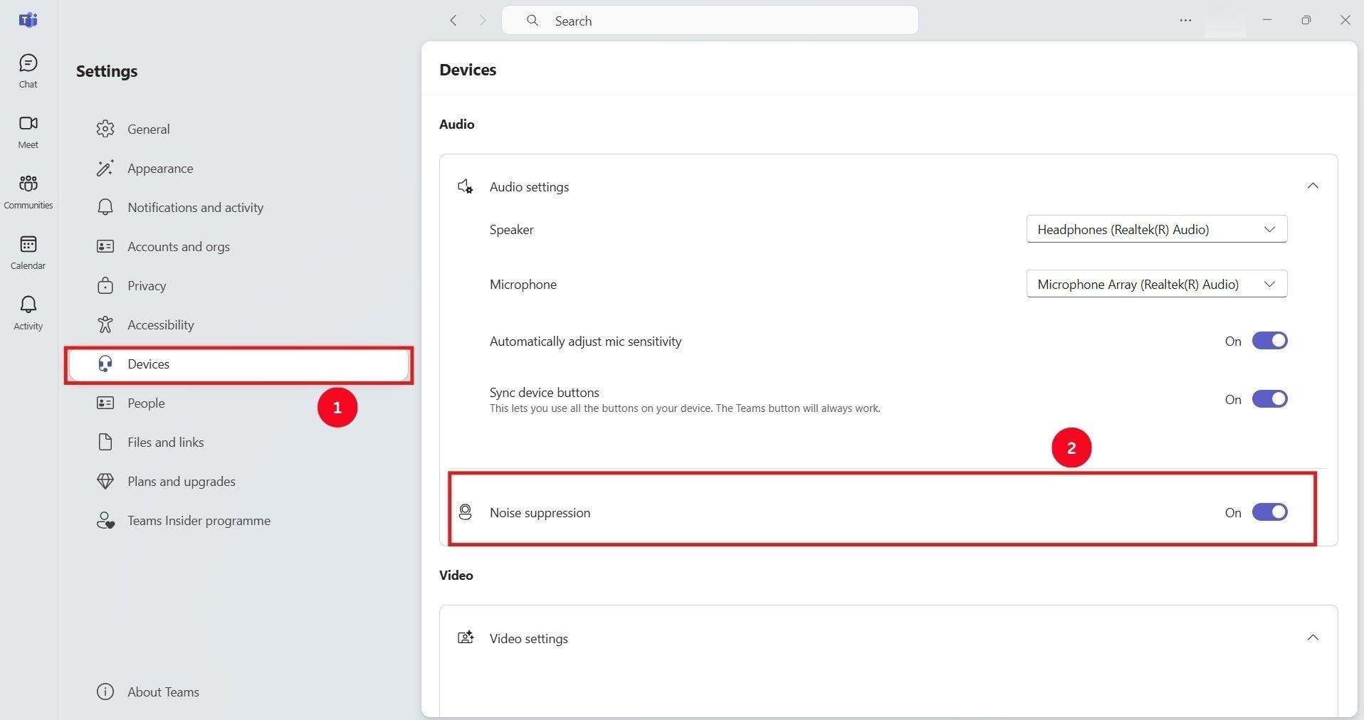 microsoft teams noise suppression