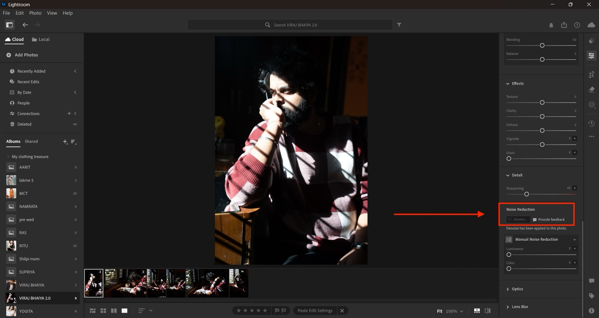 lightroom denoise