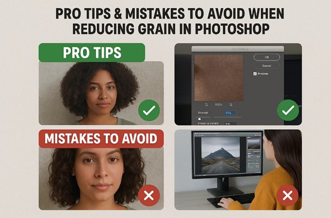 reduce denoising in photoshop mistakes tips