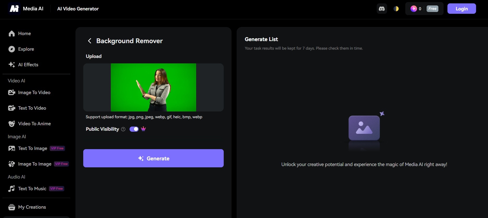 media io green screen picture editor
