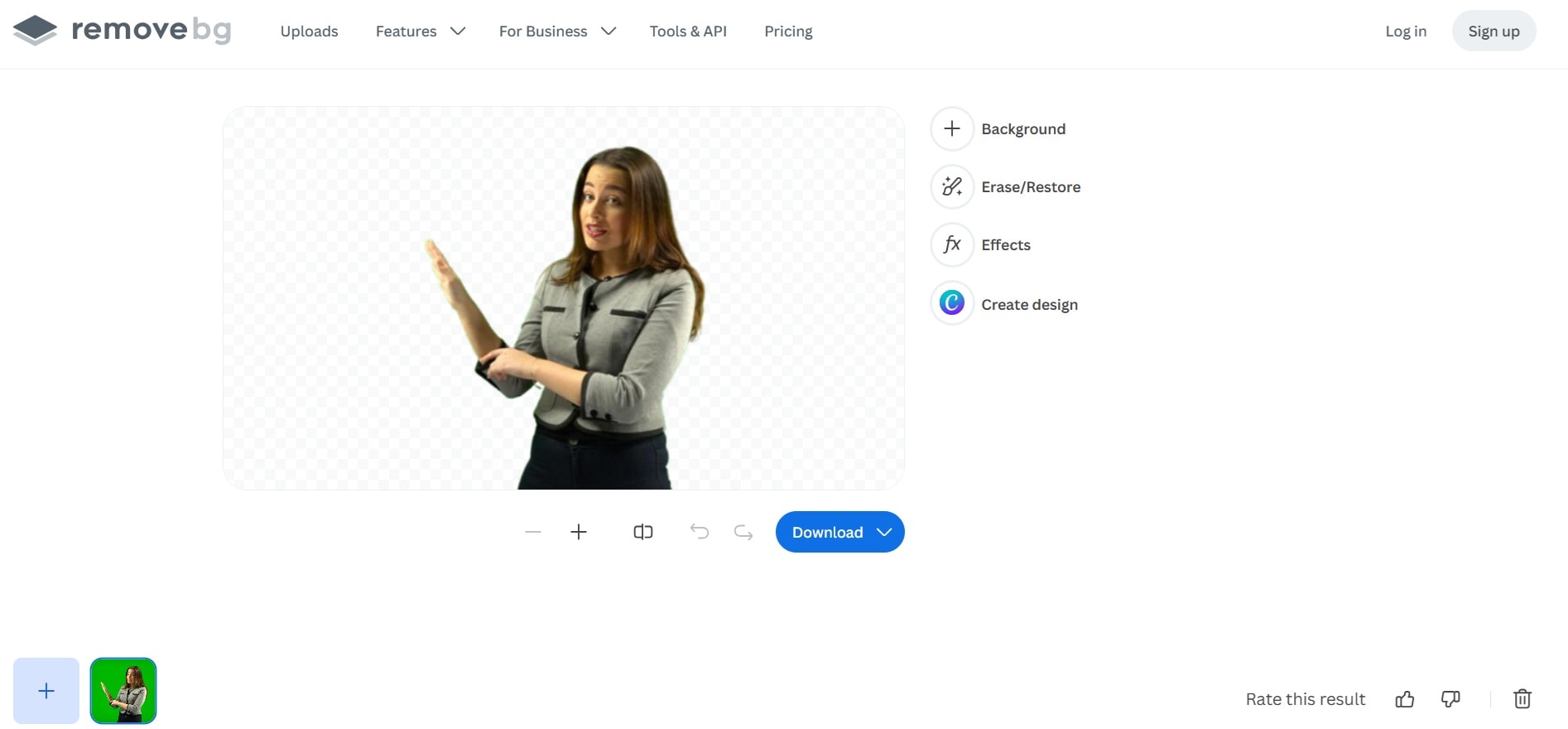 automatic green screen removal