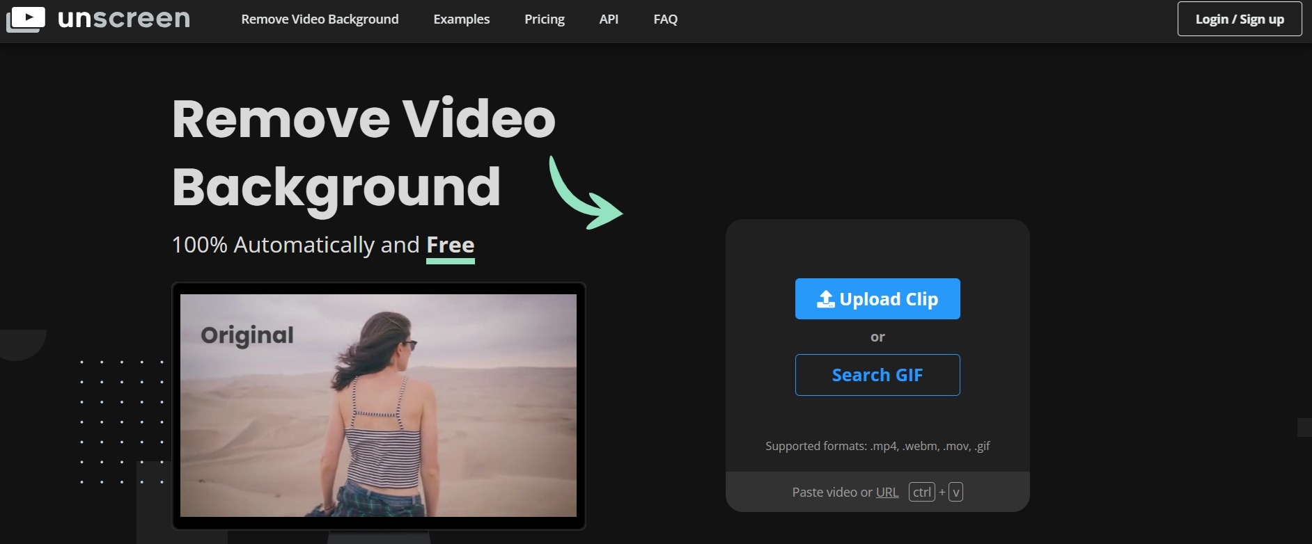 unscreen remove green screen from video