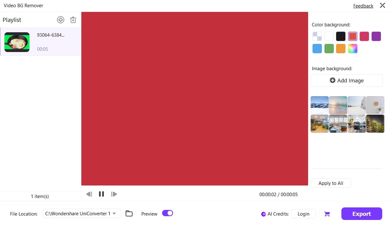 export preview save