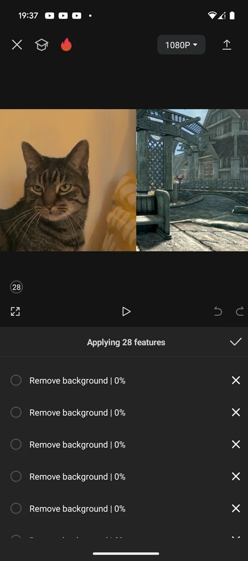 capcut mobile app remove background