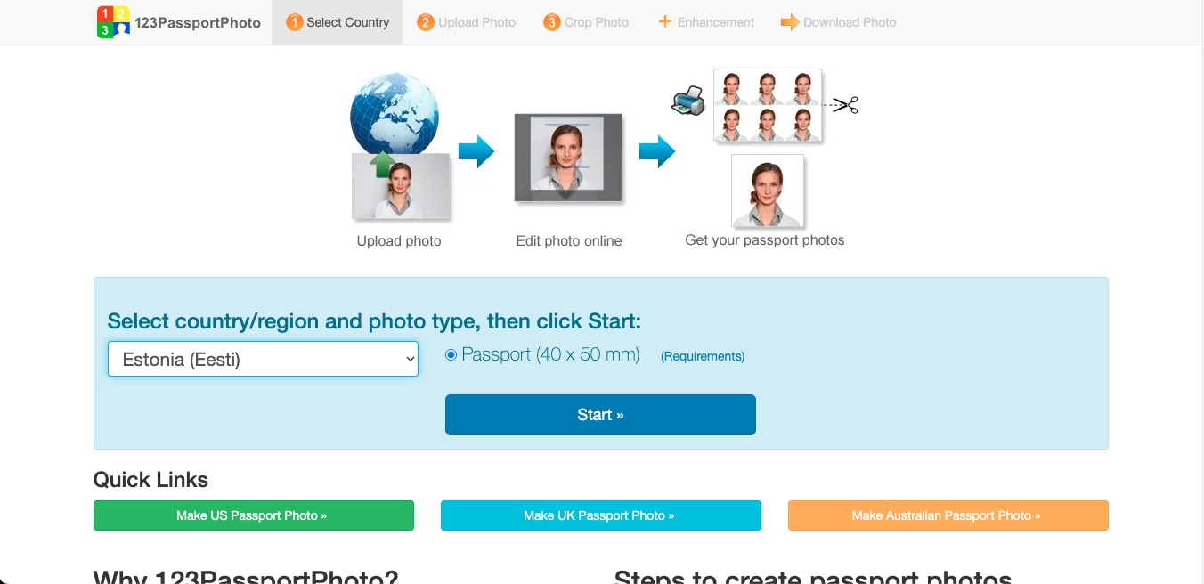 123 passport photo maker online
