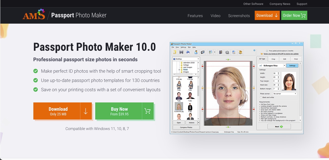 ams passport photo maker