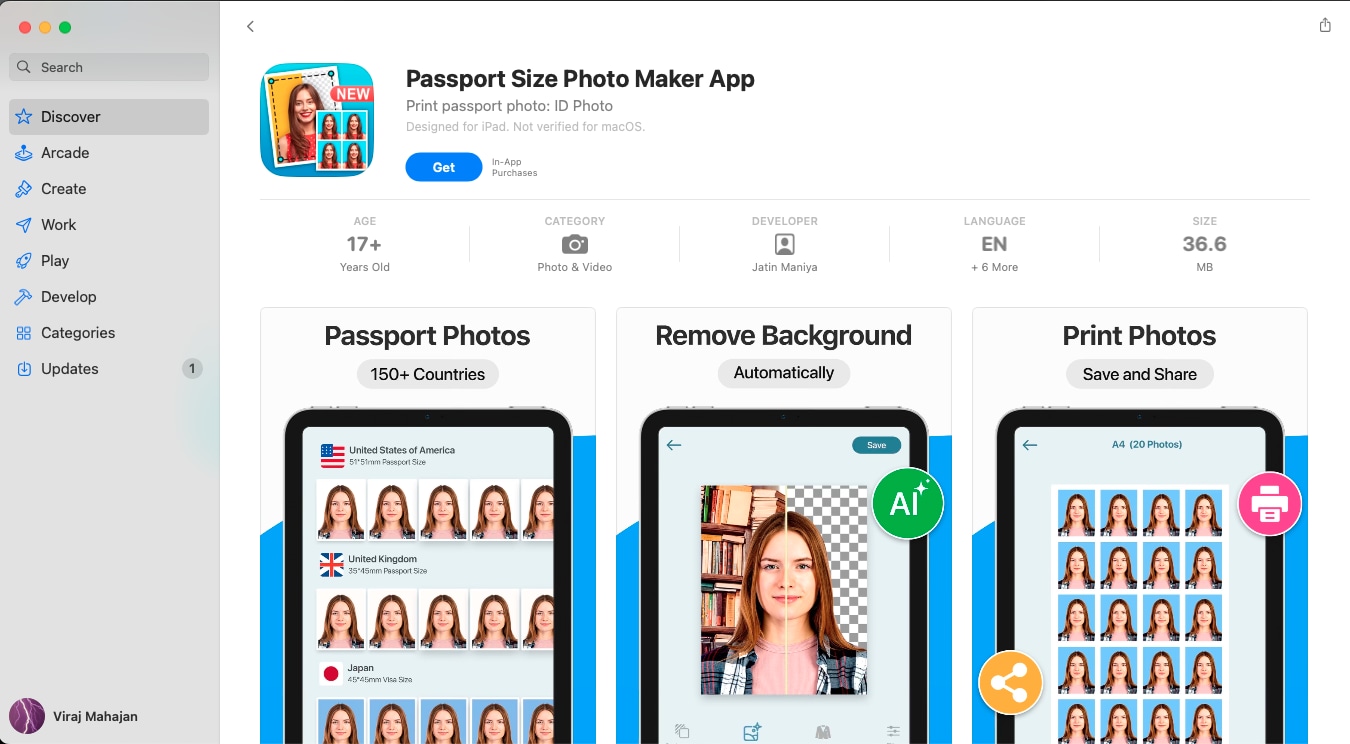 apple app for passport photo maker