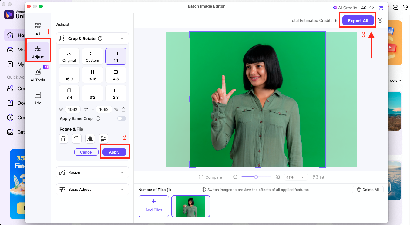 uniconverter image export