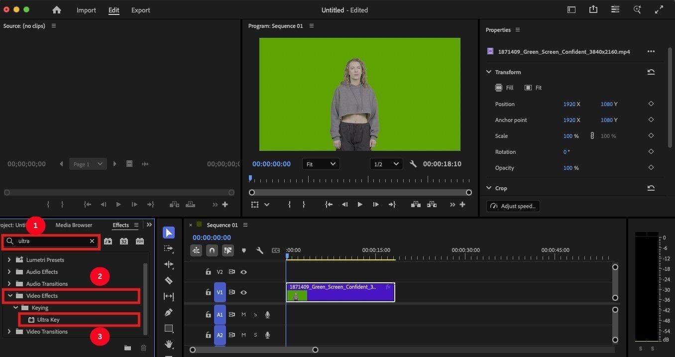 adobe premiere pro ultra key