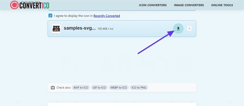 save svg to ico converted file desktop