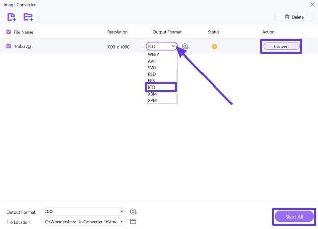 convert svg to ico uniconverter