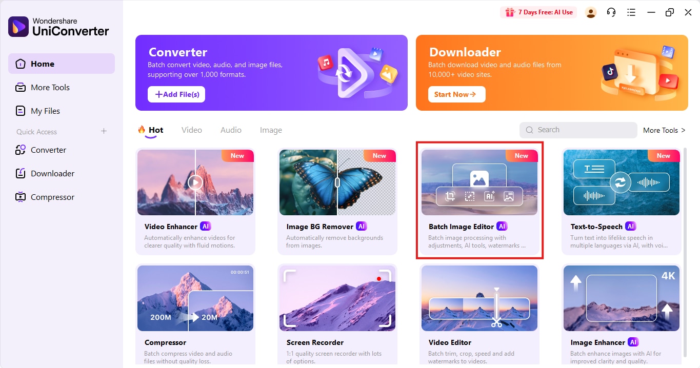 navigate to batch image editor