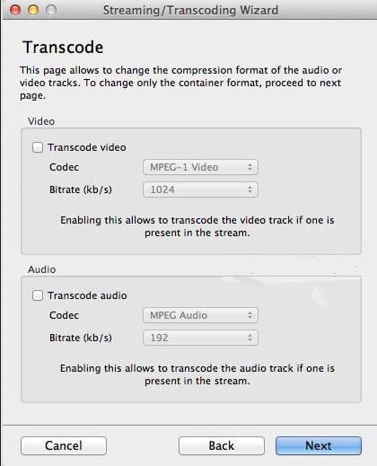 stream vlc to tv-leave transcode blank