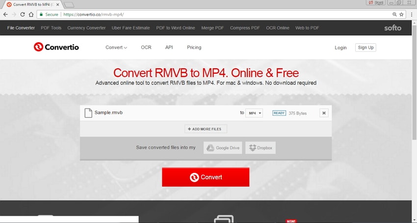 Convert RMVB/RM to MP4 Online - Convertio