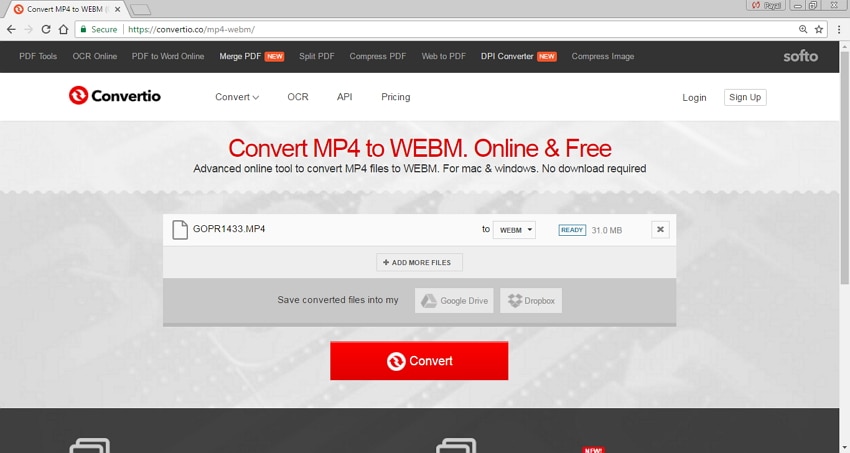 MP4 to WebM Converters Online - Convertio