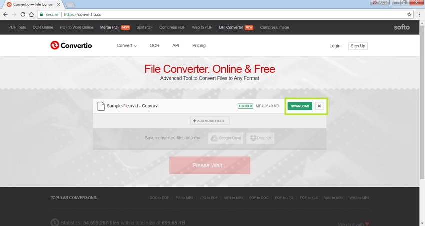 convert xvid to mp4 online