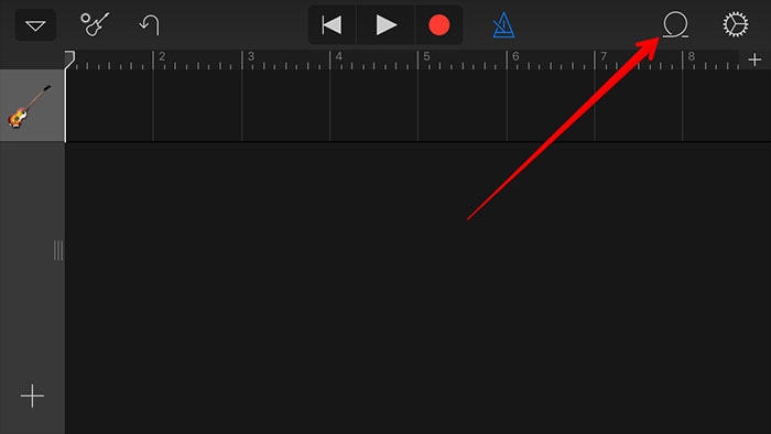 turn mp3 to iphone with garageband-click loop browser icon