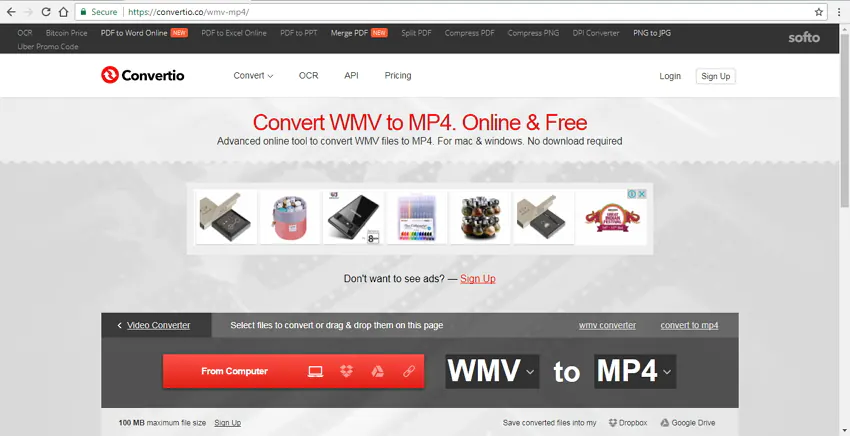 free online convert wmv to mp4