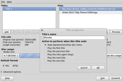 Free DVD Authoring Software DeVeDe