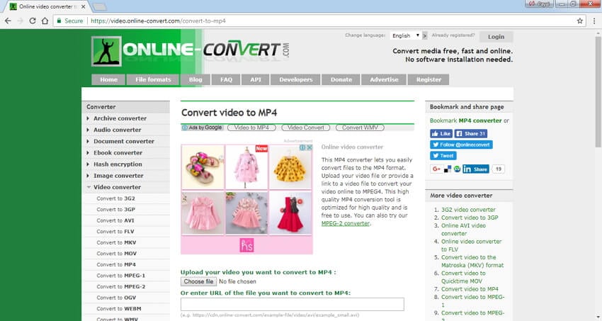 online MP4 encoder online convert
