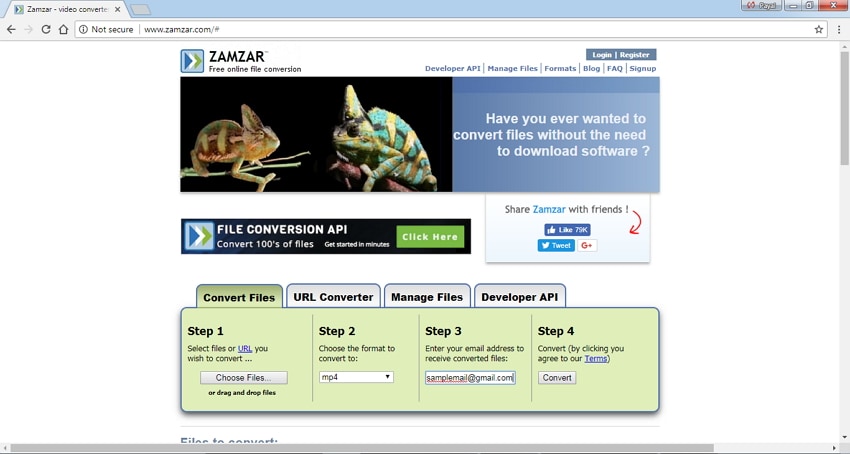 free online video converter to mp4 Zamzar