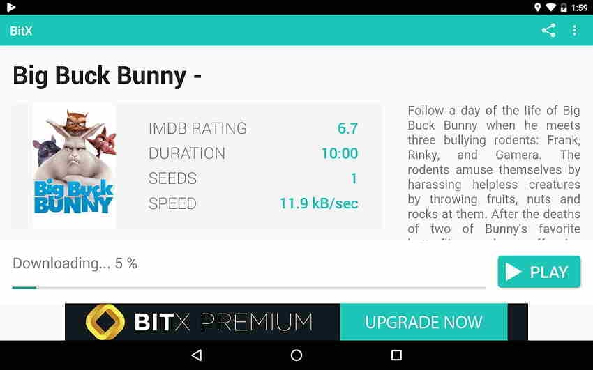 BitX Torrent Video Player, lecteur torrent