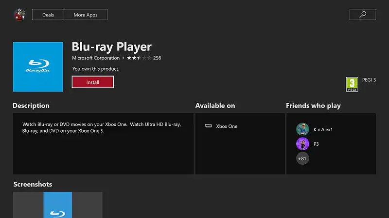 play a DVD on Xbox one using Blu-ray player app