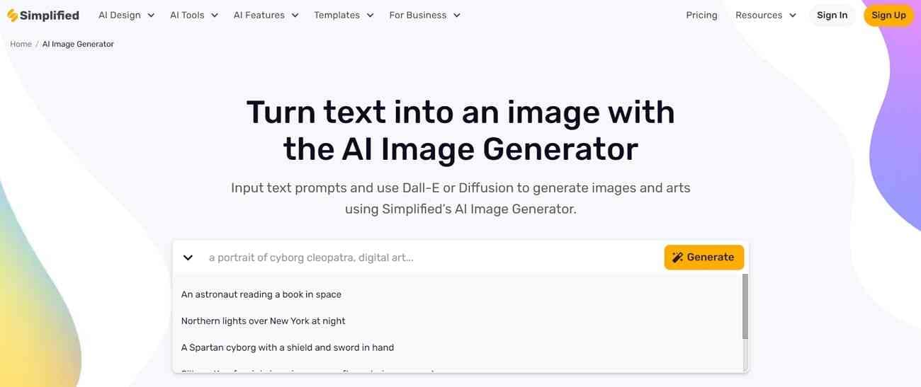 simplified ai image generator