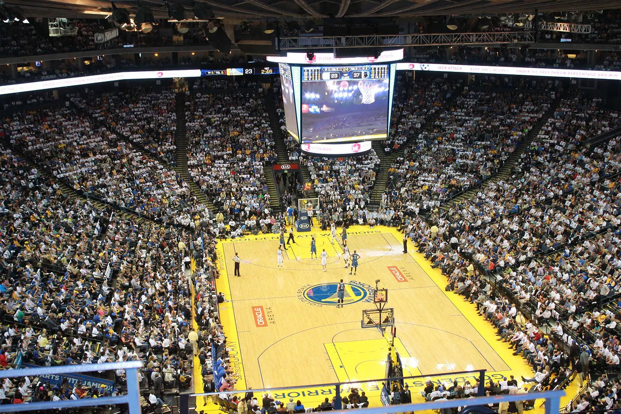 A full basketball court