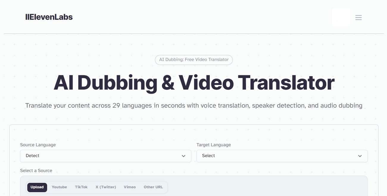 elevenlabs traduce videos en línea