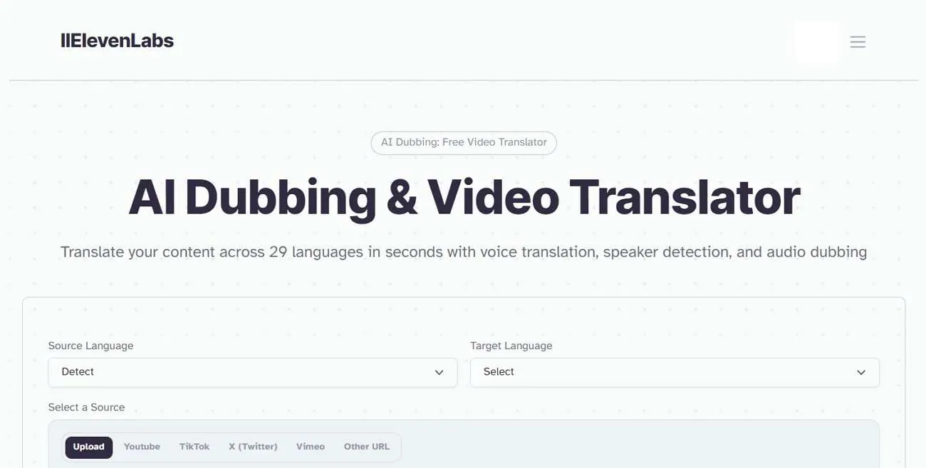 elevenlabs translate video online