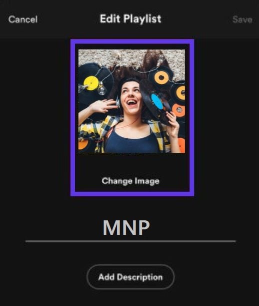 change the cover image of spotify playlist