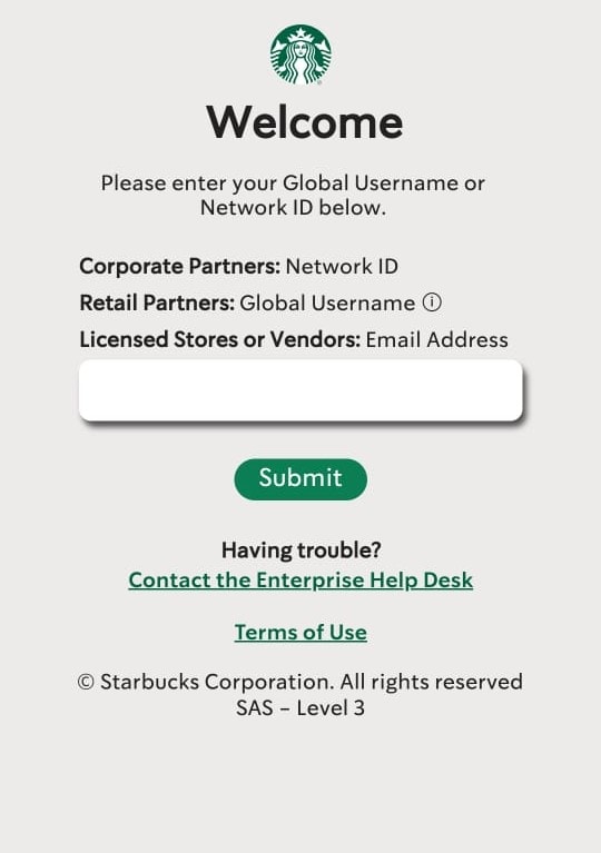 login starbucks partner hours app