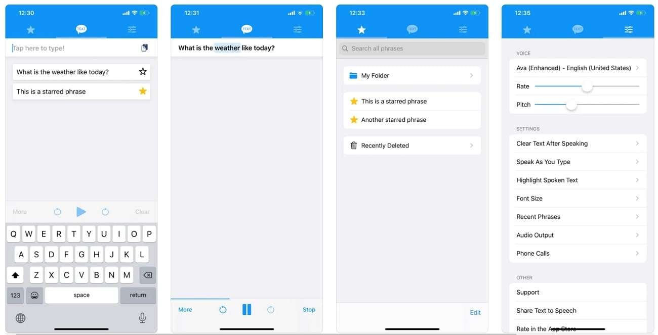 text-zu-sprache iOS app