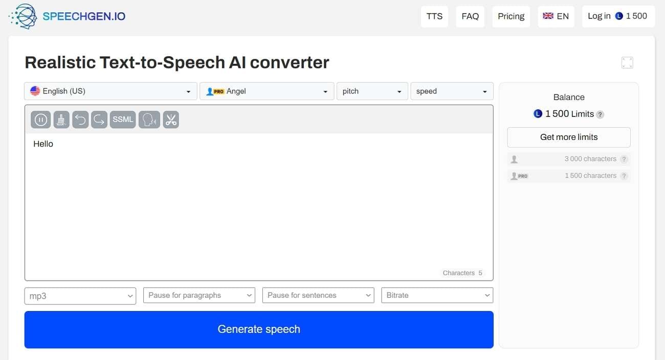 speechgen, herramienta en línea para convertir texto a audio