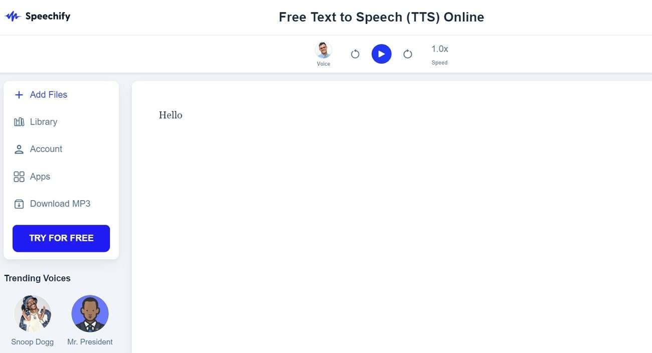 speechify online Text-zu-Sprache