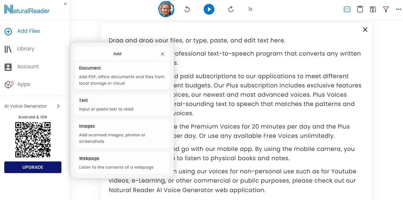 natural reader text reader online