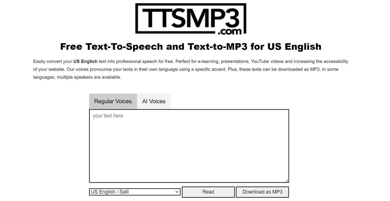 ttsmp3 text reader online