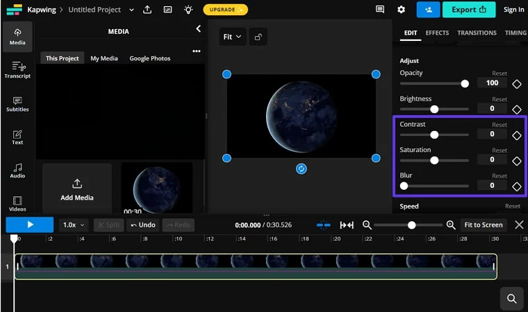 Apporter des modifications aux paramètres vidéo kapwing